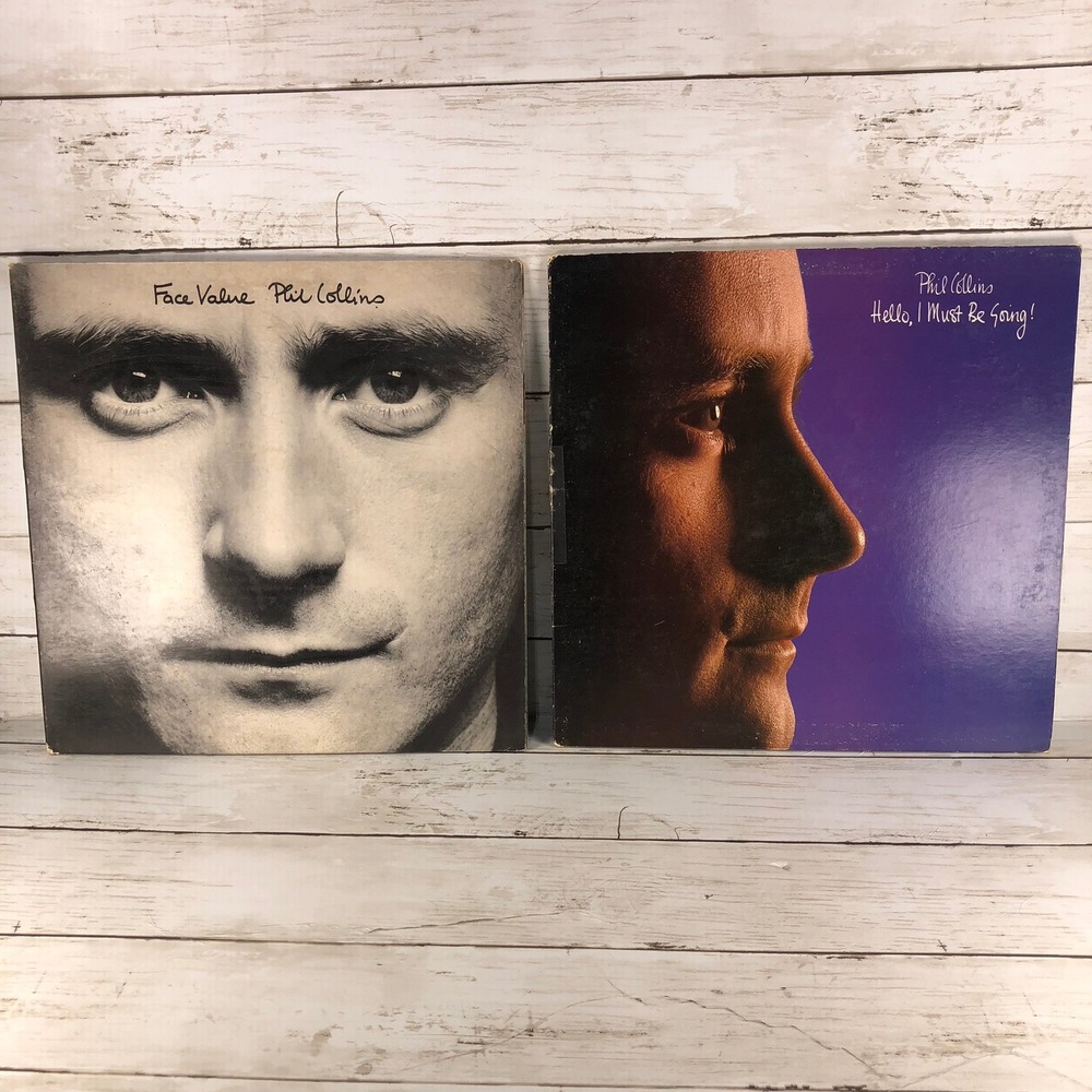 Phil Collins Face Value Hello I Must Be Going Vinyl Record Lot 2 LP 80s Pop Rock